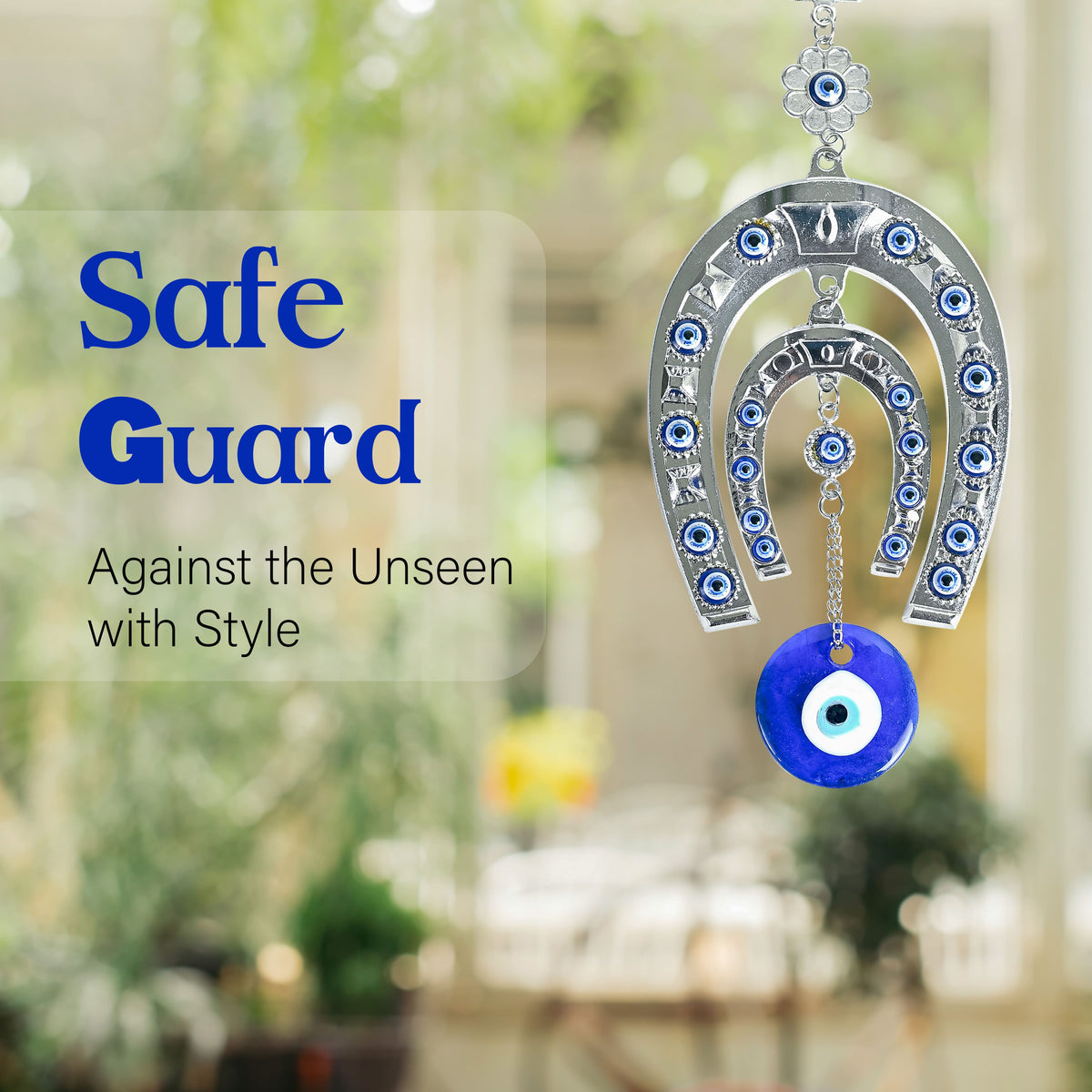 HindCraft Lucky Horseshoe Evil Eye Wall Hanging