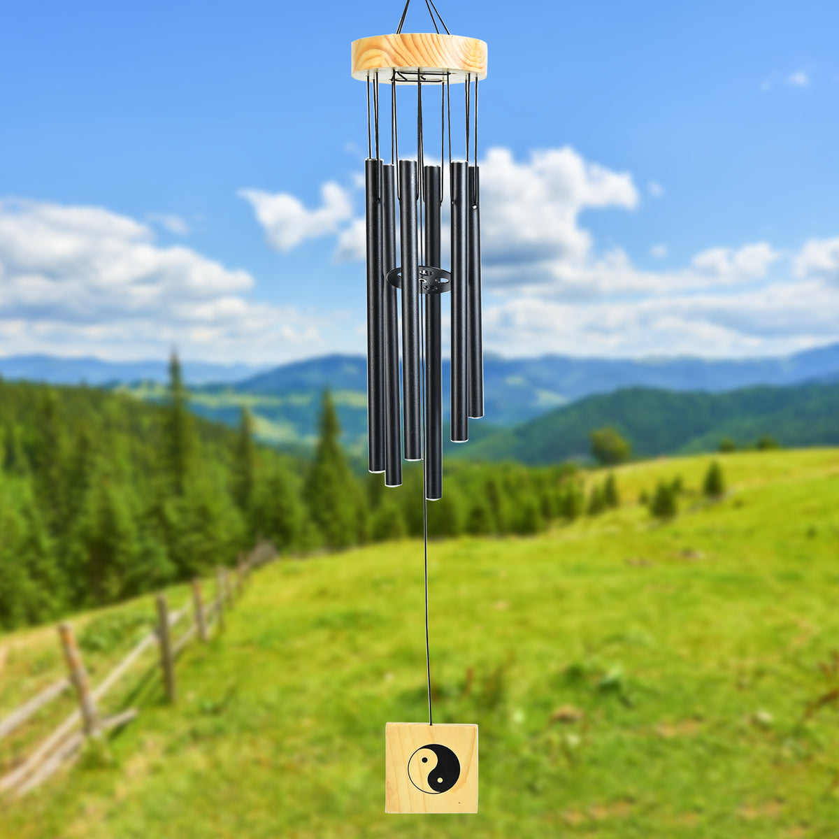 HindCraft Yin Yang Wind Chime for Home, Balcony & Garden Hanging Decor